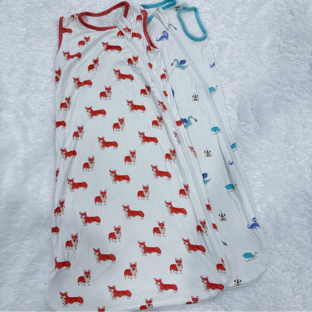 Kyte Baby sleep bags sacks 0.5 TOG corgi dragon size SMALL bundle set